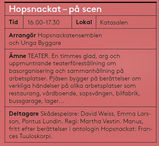 Programpunkten Hopsnackat